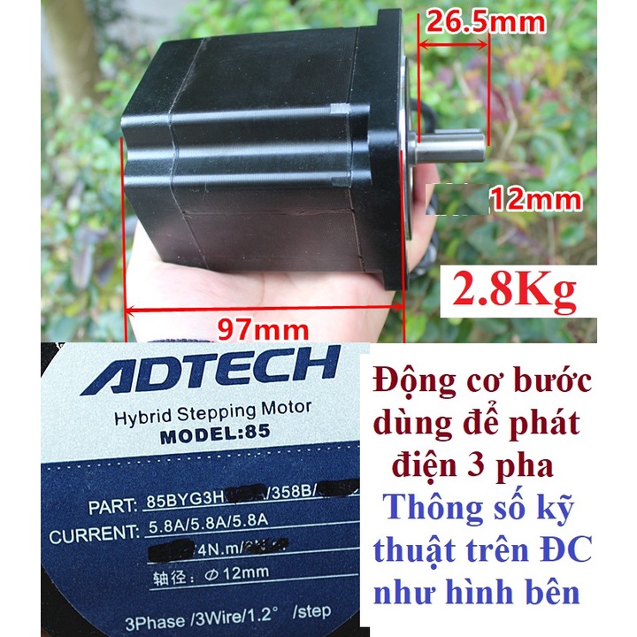 Động cơ phát điện 36v-300w, 60v-600w