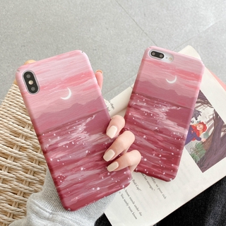 iPhone case 6 6splus 6s 6plus x xs xsmax 7 8 7plus xr 11 11promax 8plus 11Pro PC anti-drop hard case Beach night scene