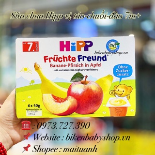 Sữa chua hoa quả Hipp 7m+ chuối-táo-đào date 12/2020