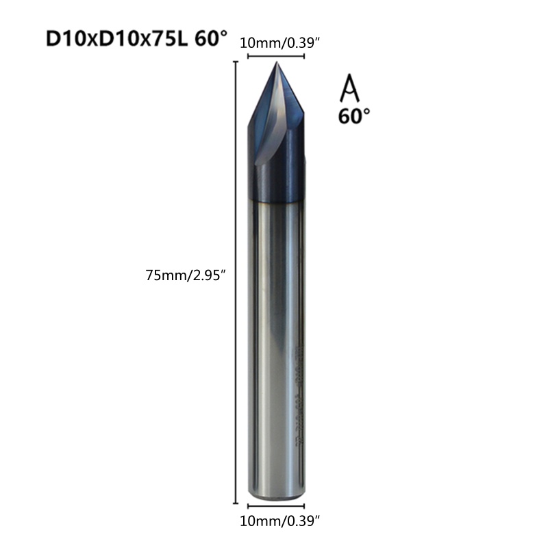 Mũi Phay Router 3 Rãnh Chữ V Xoay 60 Độ Chuyên Dụng Cho CNC