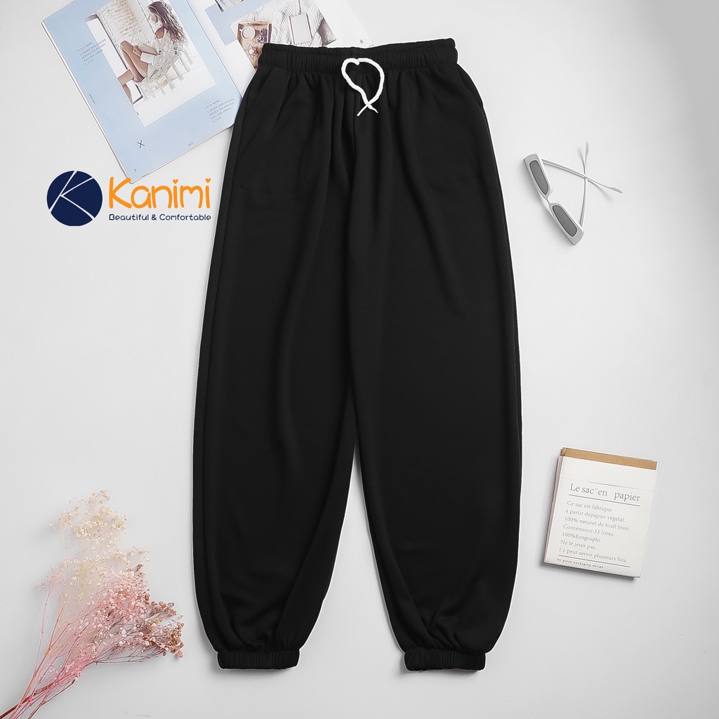 Quần jogger nữ nam quần thể thao dài ống bó ulzzang vải nỉ dày - nỉ nữ trơn - ống bom unisex 2 màu