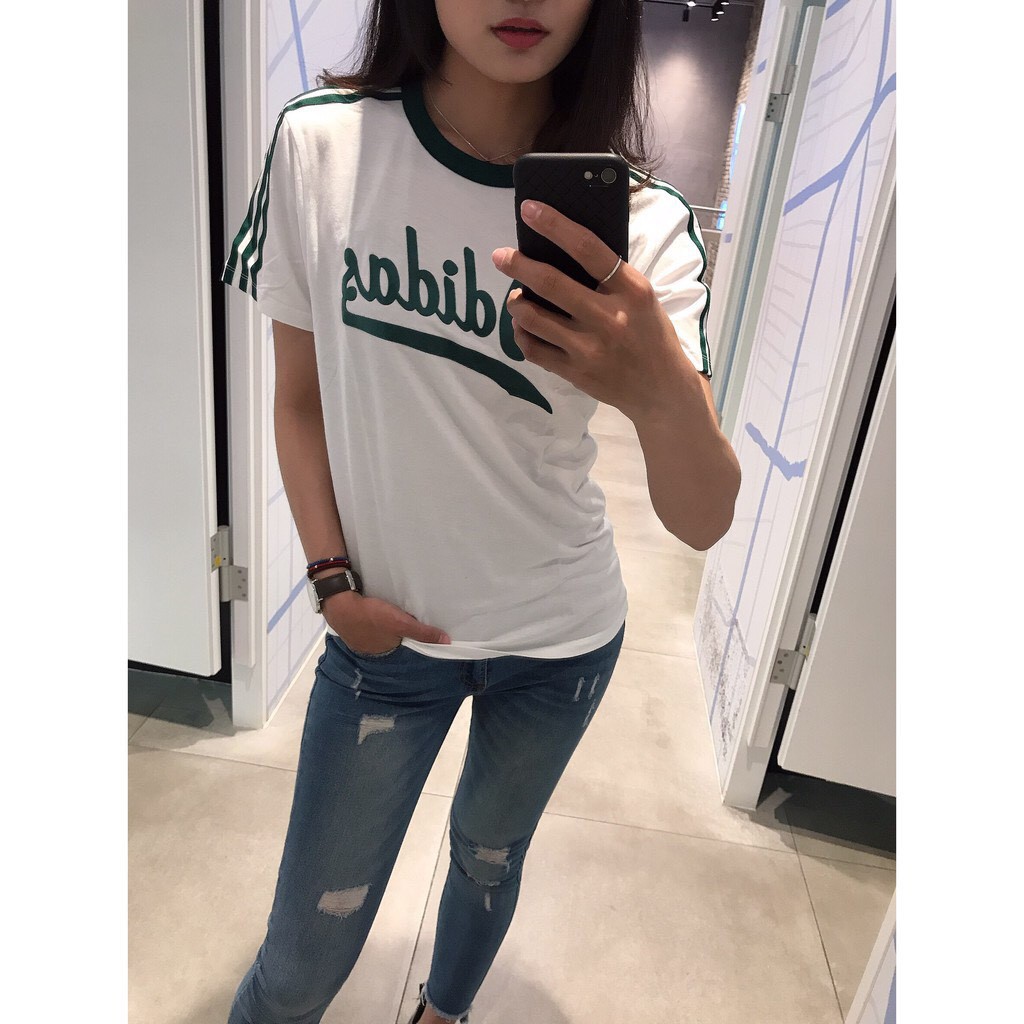 Áo Phông Nữ Adidas VNXK Unisex Áo Thun Nữ Thời Trang Thể Thao Local Brand 100% Cotton Trắng Tay Ngắn Cổ Tròn