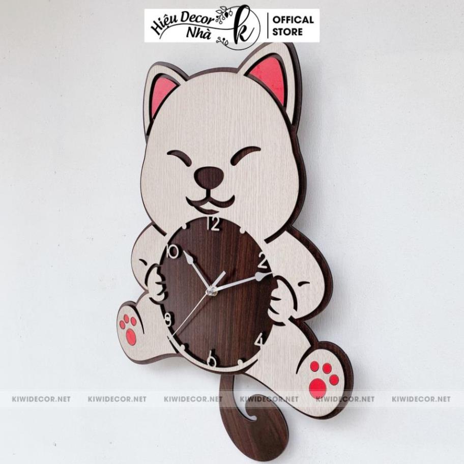 Đồng Hồ Treo Tường Dễ thương Decor Chó Shiba, Trang Trí Nhà Cửa, Quà Tặng Sinh Nhật - Hiệu Nhà K