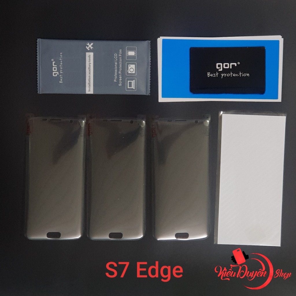 Bộ 4 dán full màn hình Samsung Galaxy S10,S10 Plus,S7,S7 Edge,S8,S8 Plus,S9,S9 Plus,Note FE,Note 8,Note 9 hiệu Gor