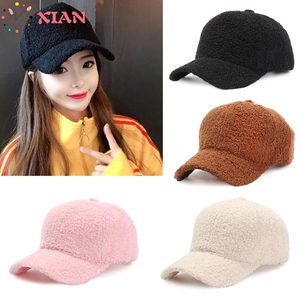 Mũ lưỡi trai vải len dày giữ ấm nhiều màu phong cách hip hop đường phố cho nam và nữ