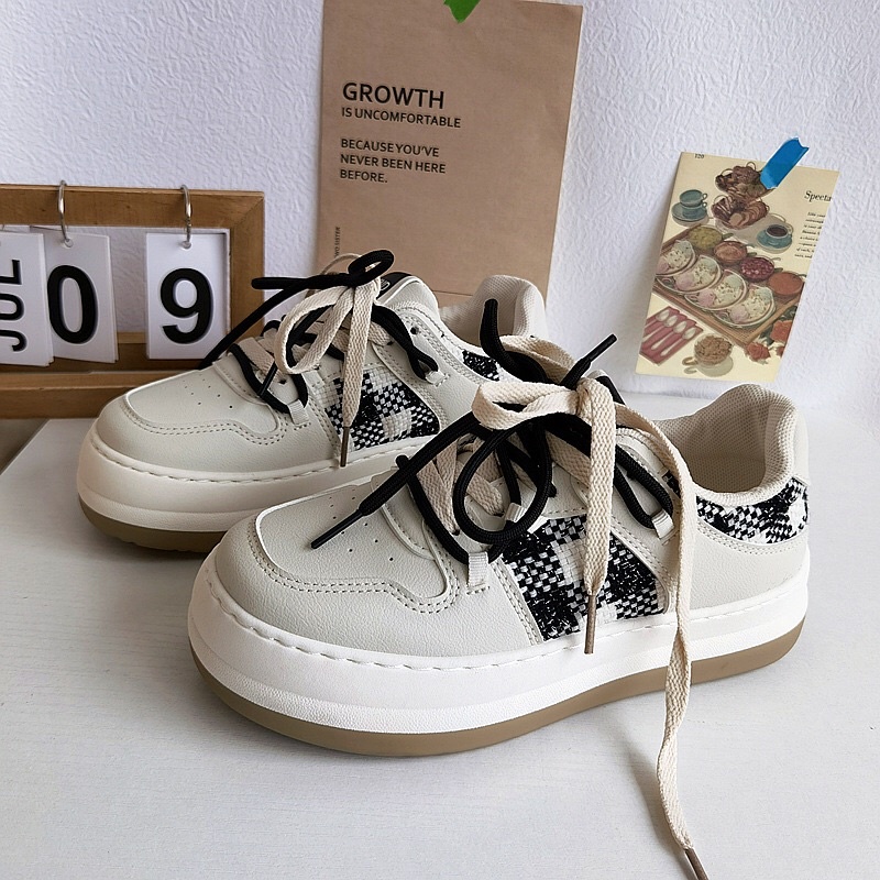 Giày thể thao nữ SB dạ kẻ kim tuyến