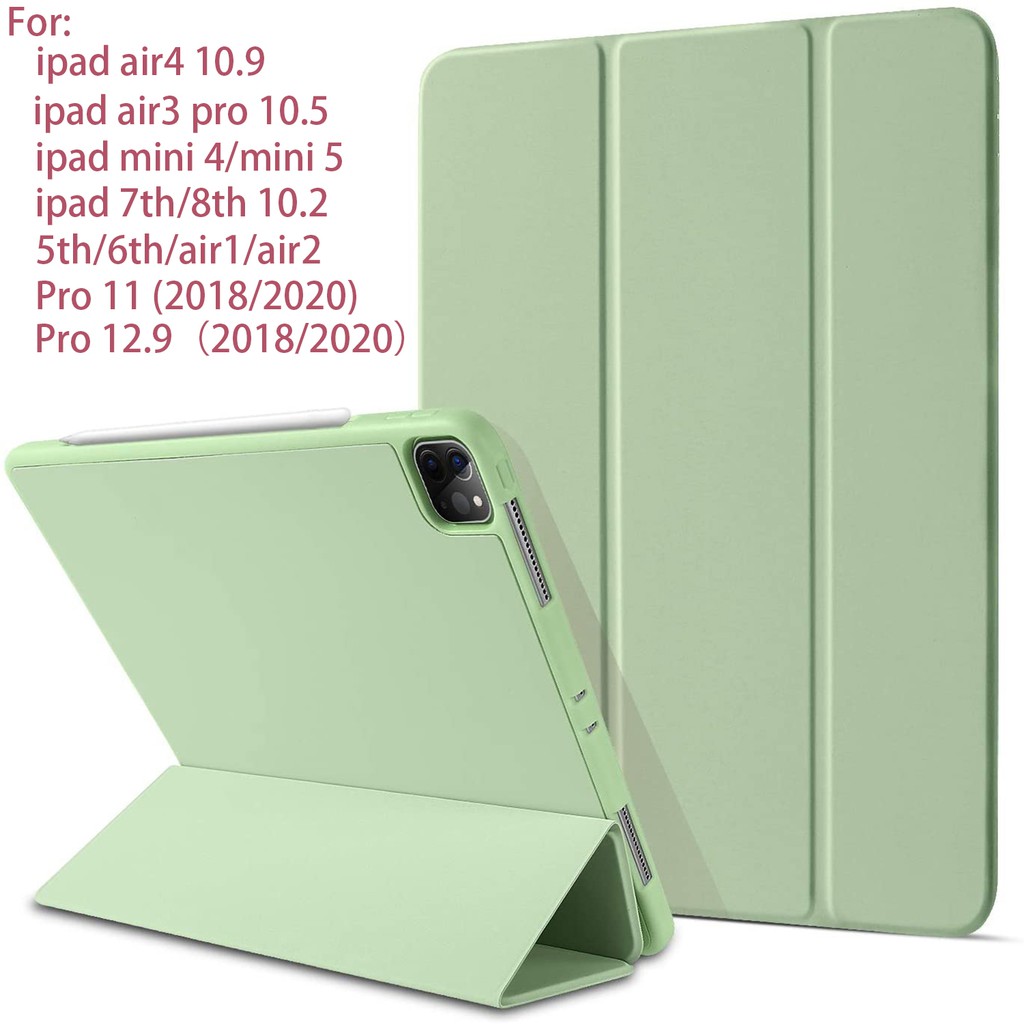 bao da ipad iPad pro 12.9 air4 10.9 （2020-2018  ）iPad pro11 có khe đựng bút chế độ thức/ngủ