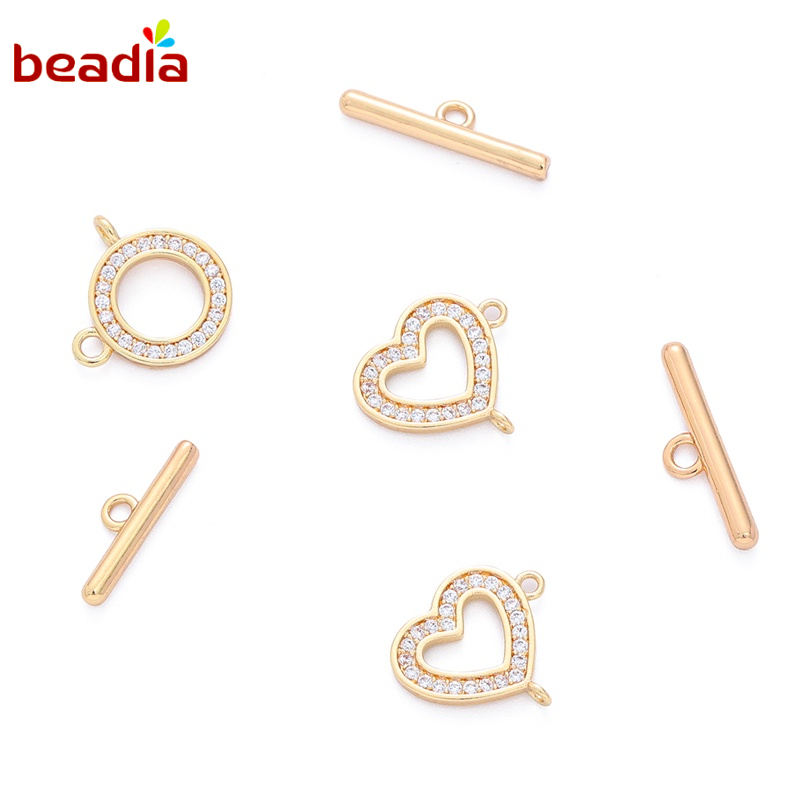 Set mặt dây chuyền BEADIA mạ vàng 18k đính dùng làm trang sức DIY