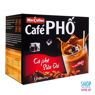 Cà phê sữa đá MacCoffee - Café Phố - hộp 10 gói