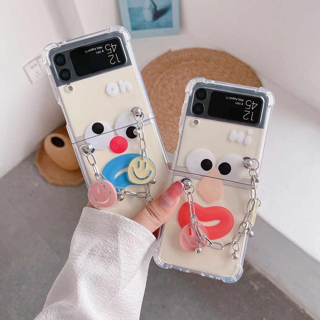Ốp Điện Thoại TPU Dẻo Họa Tiết Hoạt Hình Biểu Cảm Vui Nhộn Chống Sốc Cho Samsung z Flip 3 5G Galaxy z Flip 3