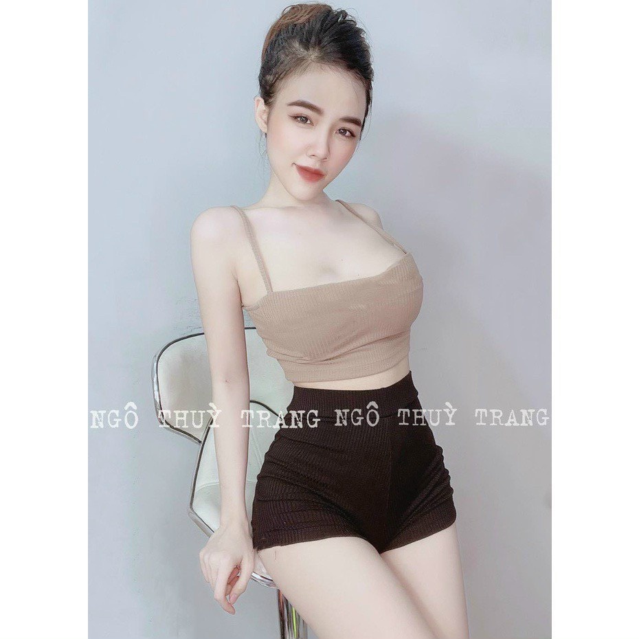 quần thun đùi chất gân đơn giản dễ mặc thl