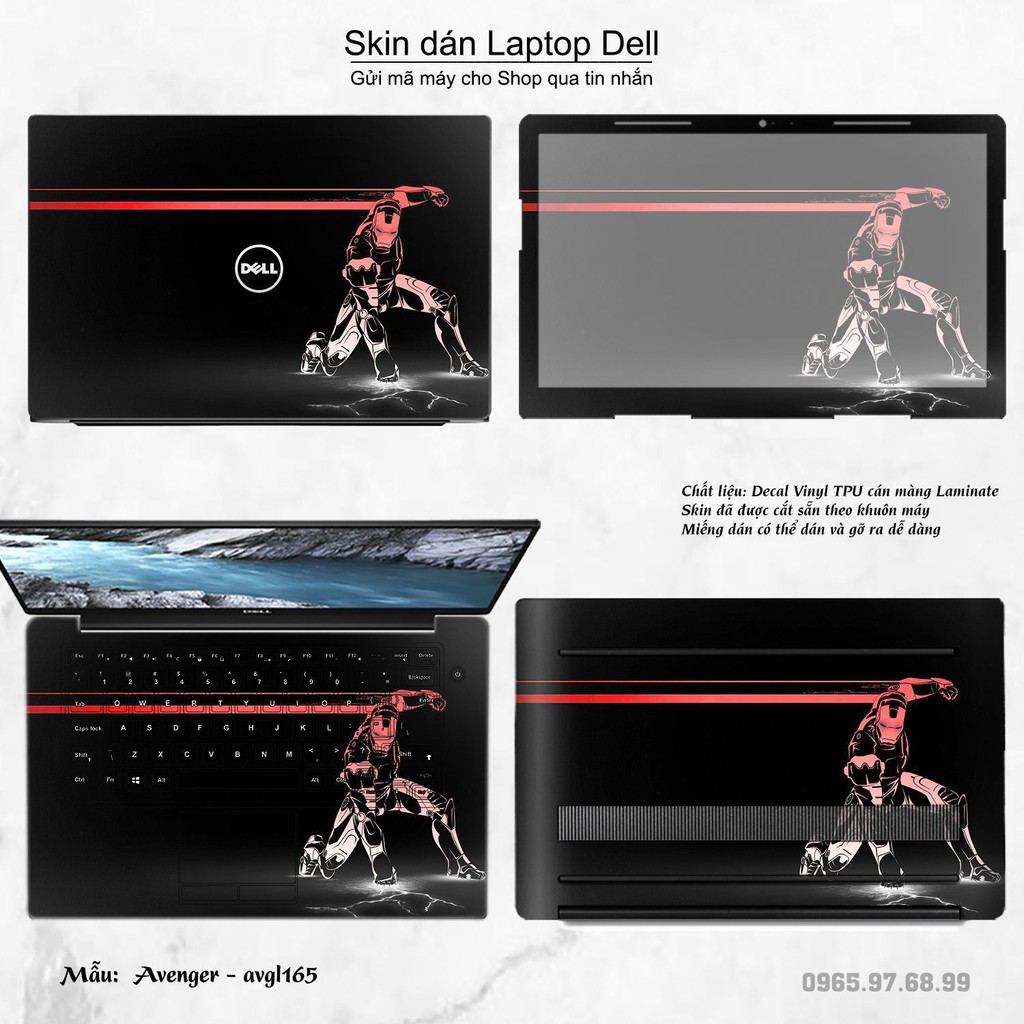 Skin dán Laptop Dell in hình Avenger _nhiều mẫu 4 (inbox mã máy cho Shop)