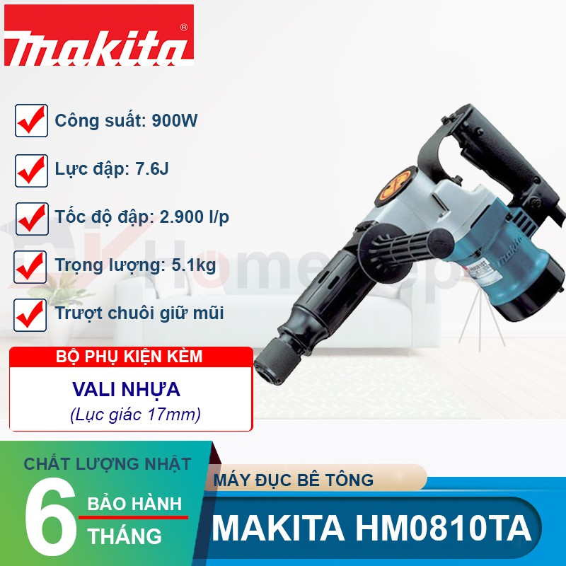 Máy đục bê tông Makita HM0810TA 900W