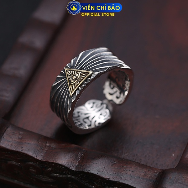 Nhẫn bạc nam Thiên Nhãn chất liệu bạc Thái 925 thời trang phụ kiện trang sức Viễn Chí Bảo N101142x