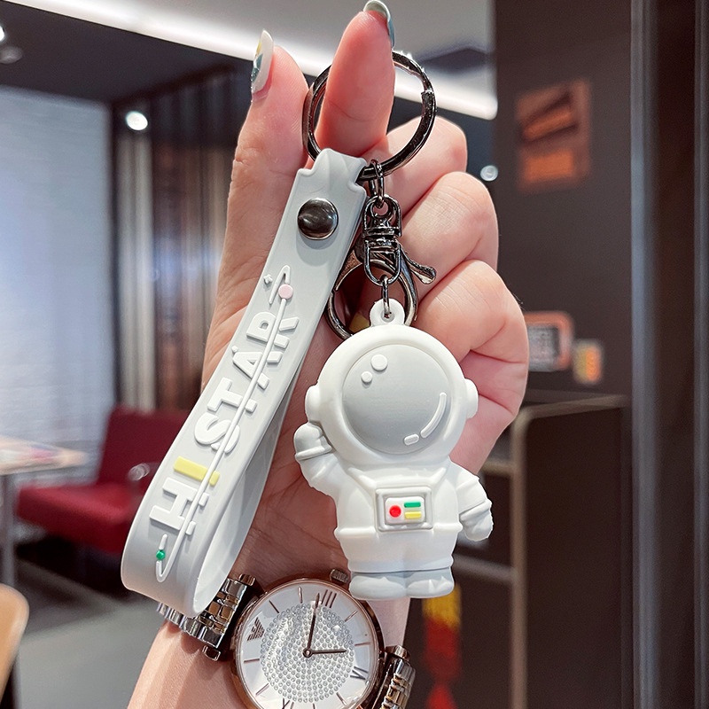 Móc khóa đôi Phi Hành Gia HI STAR dây đeo xe máy balo điện thoại dây mềm cute Lalunavn-A74