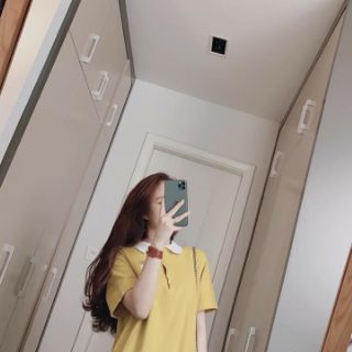 Đầm váy suông cổ bẻ trắng