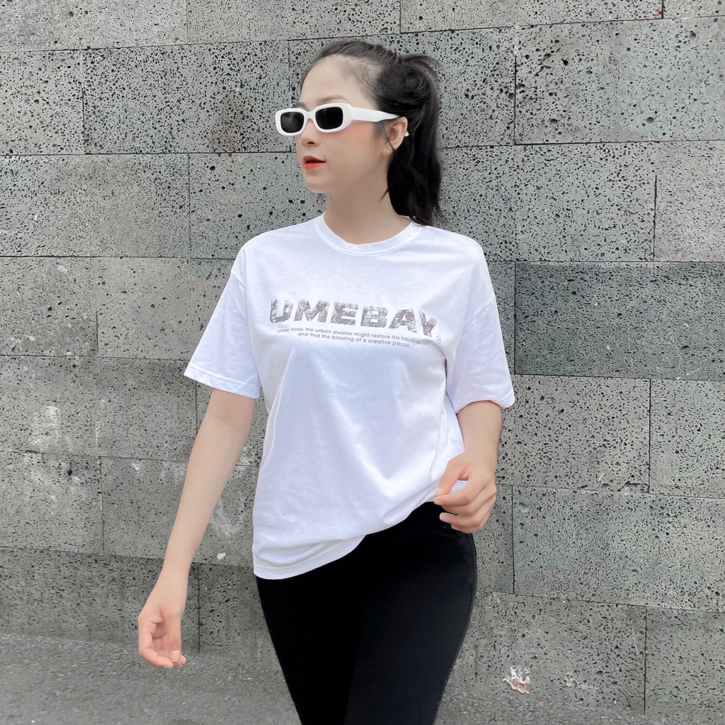 Áo thun tay lỡ in Umebay, tshirt unisex nam nữ 100% Cotton, phông form rộng UTM09U