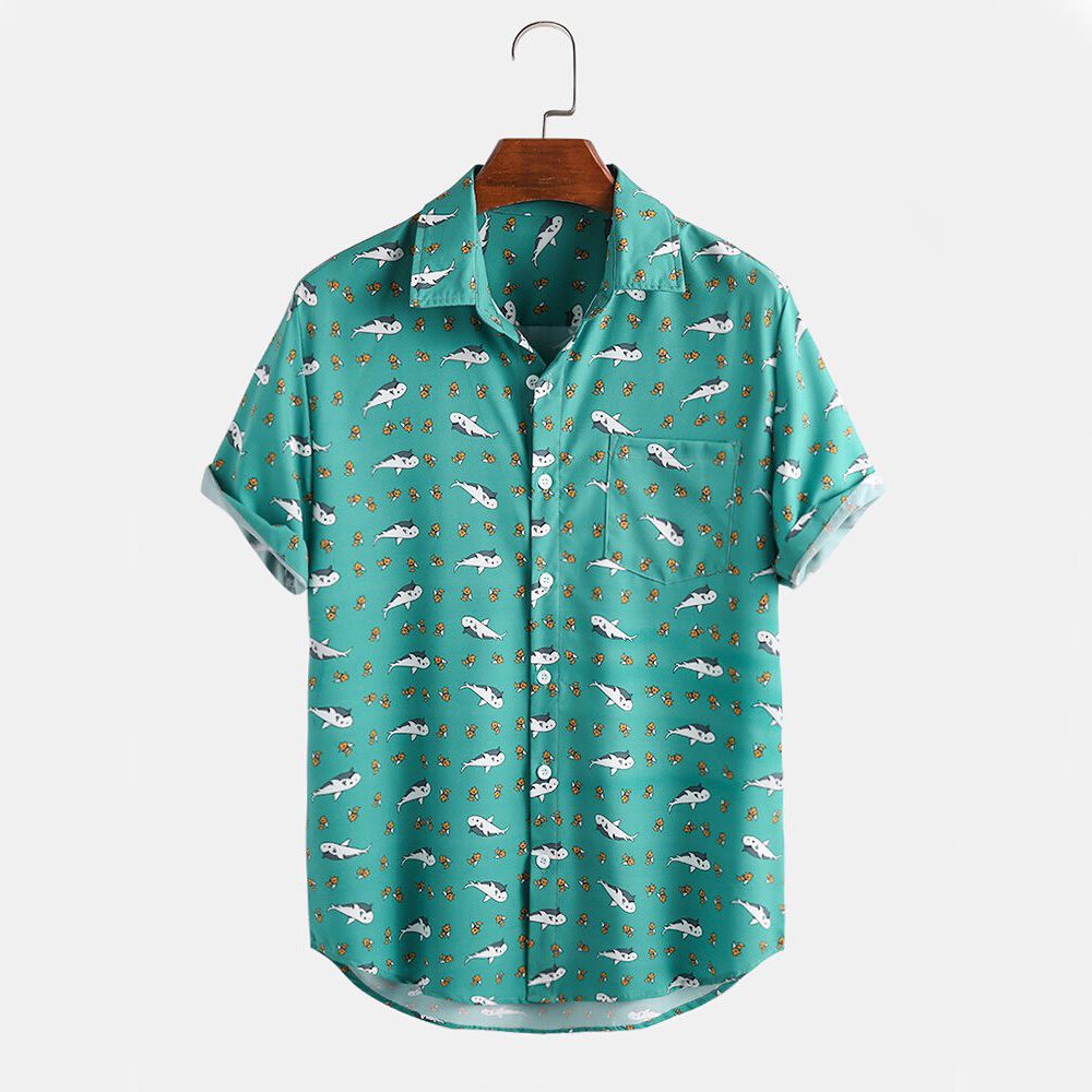 Áo sơ mi nam DOUBLE'D tay ngắn vải lụa SLF0102 | BigBuy360 - bigbuy360.vn