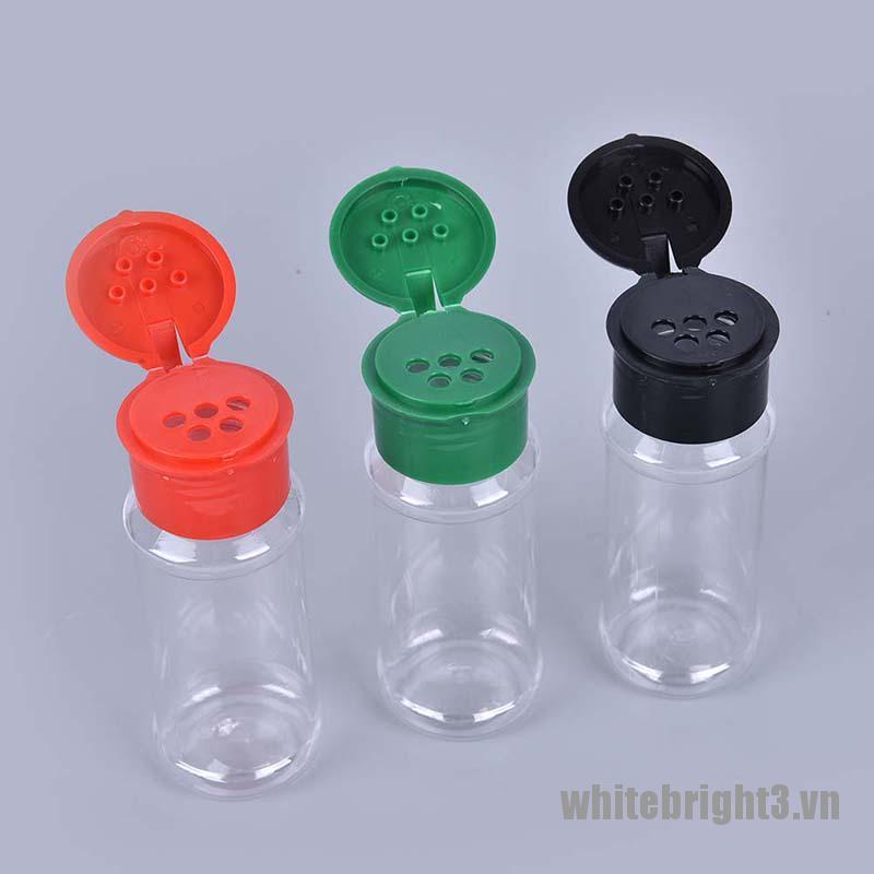 Bộ 5 Lọ Nhựa Đựng Gia Vị Màu Trắng