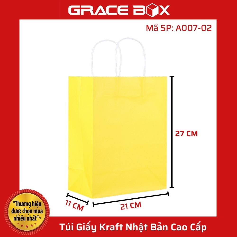 {Giá Sỉ} Túi Giấy Kraft Nhật Cao Cấp - Màu Vàng - Siêu Thị Bao Bì Grace Box