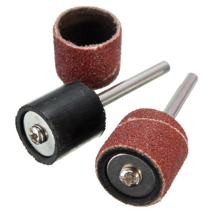 100 miếng 1 *2 inch Vòng giấy nhám đánh bóng Đánh bóng Băng mài mòn trong cacbua silic + 2 miếng x Chuck quay hoặc trục gá