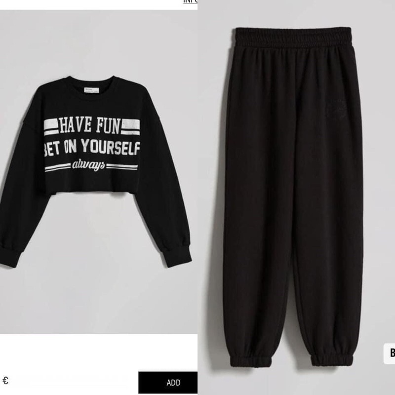 ⚡️BÁN SỈ⚡️Set đồ áo croptop kèm quần jogger 3 màu