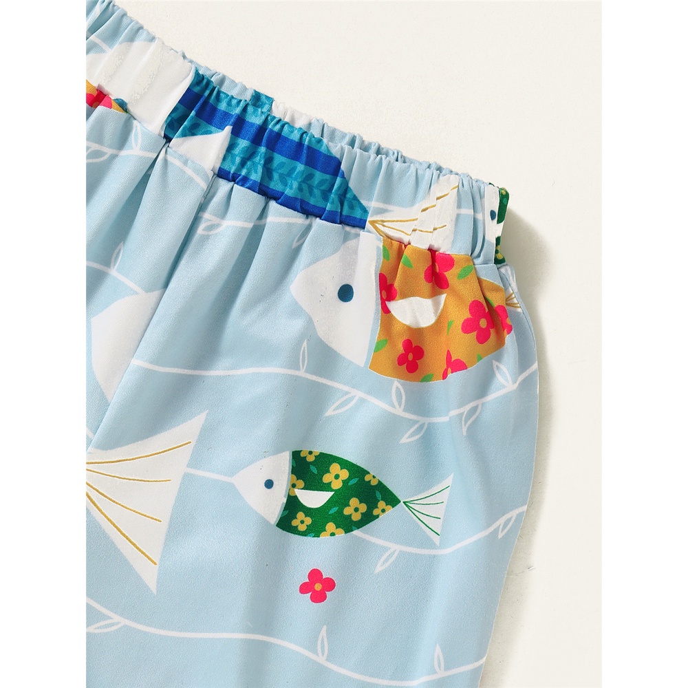 Set Đồ Thể Thao Gồm Áo Tay Cộc In Họa Tiết + Quần Ngắn Mùa Hè Cho Bé Trai 1-6 Tuổi