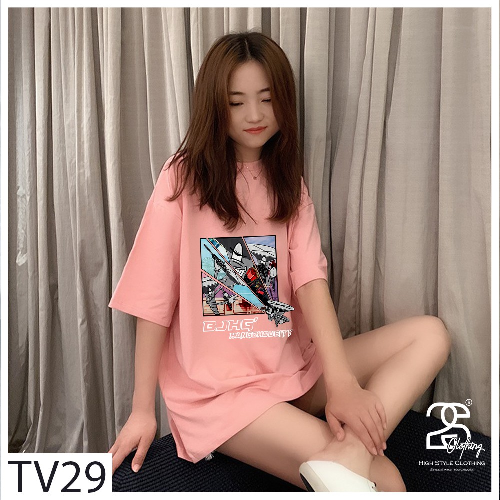 Áo Cotton Nam Unisex Tay Lỡ Ulzzang 2s Clothing Áo Phông Đen Cotton Oversize Form Rộng In Truyện Cool Ngầu TV29 | BigBuy360 - bigbuy360.vn