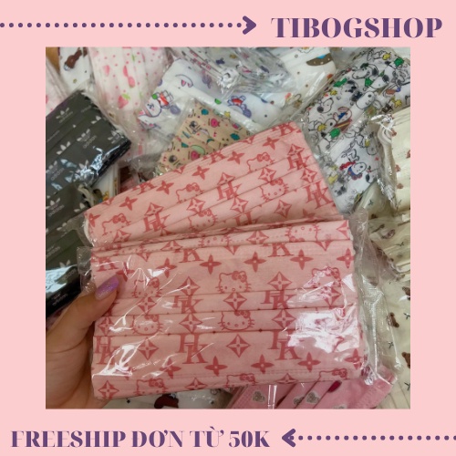 [FREESHIP] Khẩu trang hello kitty 4 lớp cao cấp