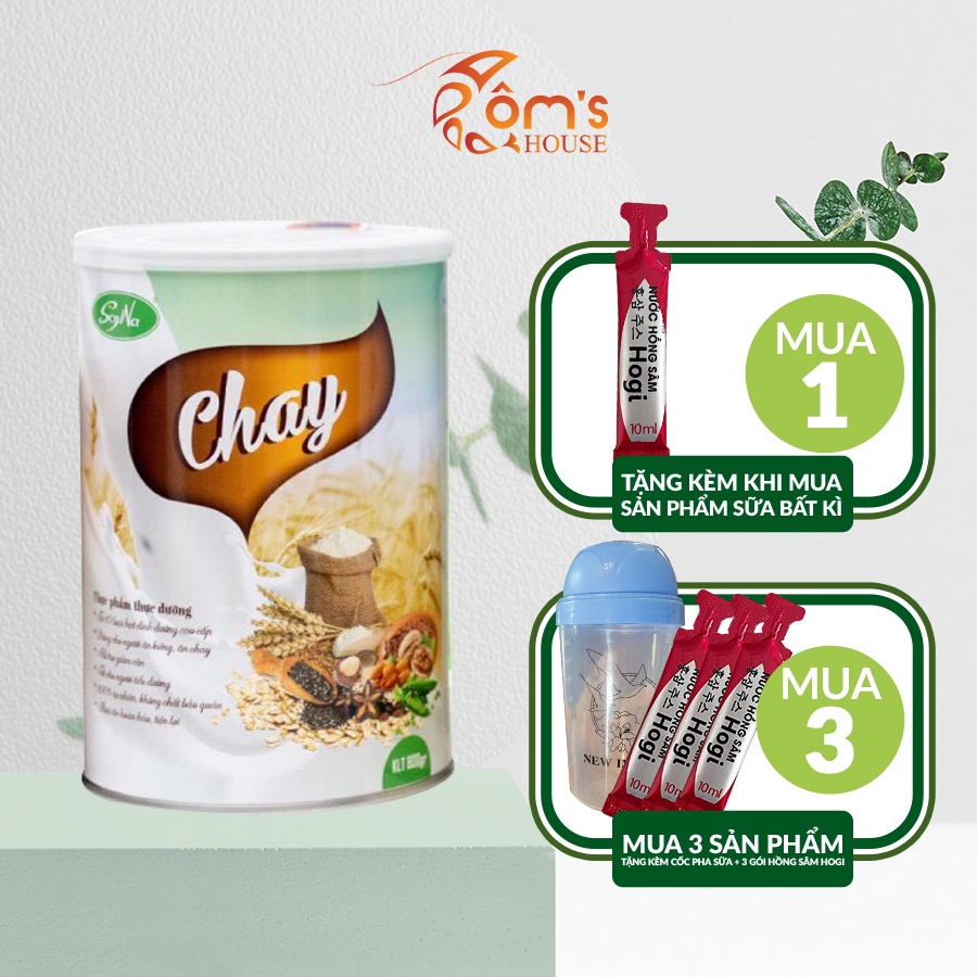 Sữa thực vật Chay SoyNa, Sữa hạt thực dưỡng cho người ăn chay, ăn kiêng hộp 800g