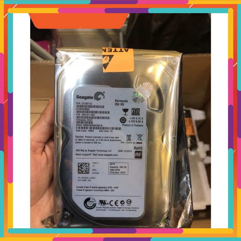 MAU'HOT' Hot- Bộ 2 ổ cứng Seagate 250Gb đế mỏng chuyên camera Sale MỚI