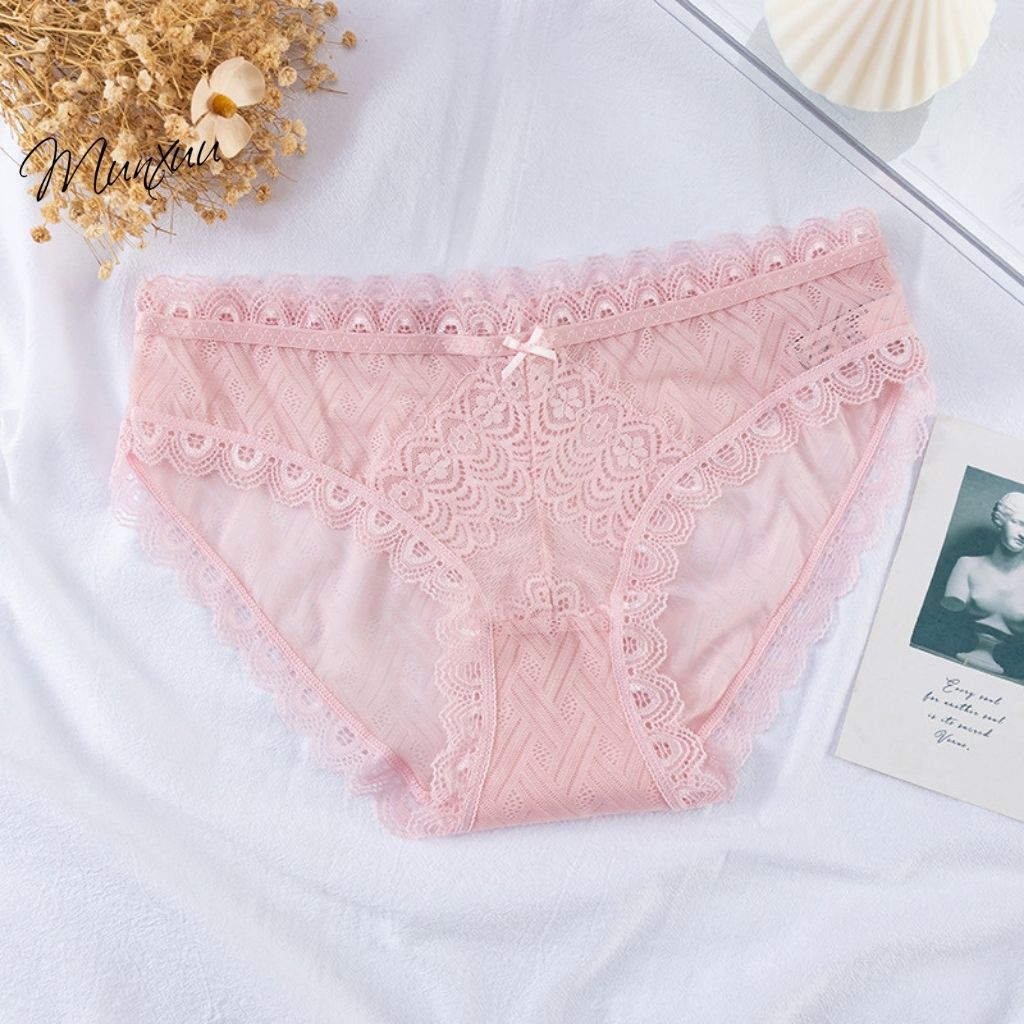 Quần lót ren cao cấp MUNXUU vải xuyên thấu tôn dáng gợi cảm sexy - QC125