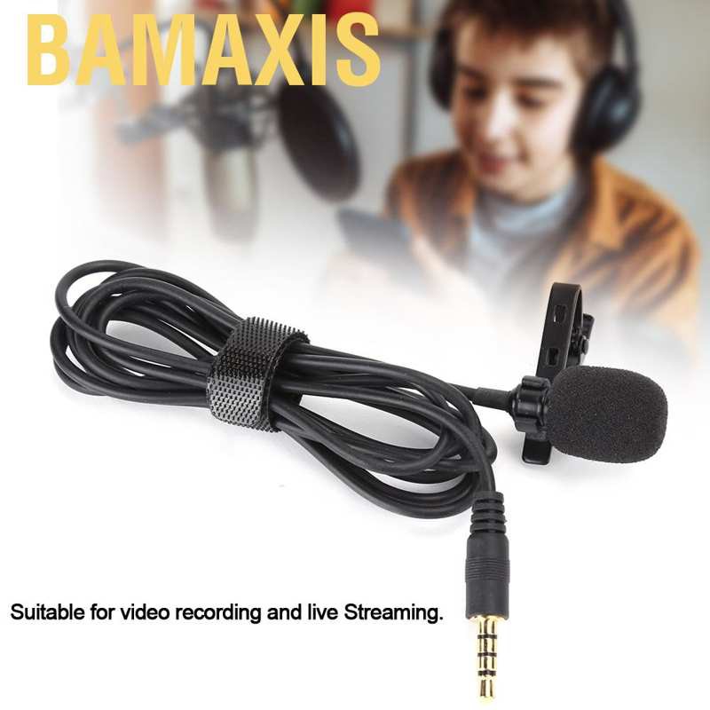 Micro Đeo Cổ Áo Bamaxis Mini Có Dây Cho Video Thu Âm