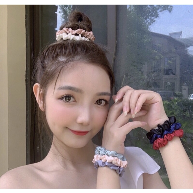 Combo 5 Cột tóc scrunchies satin size mini