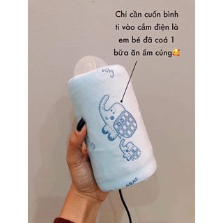 cuốn giữ nhiệt Túi giữ nhiệt ủ bình sữa USB cho bé