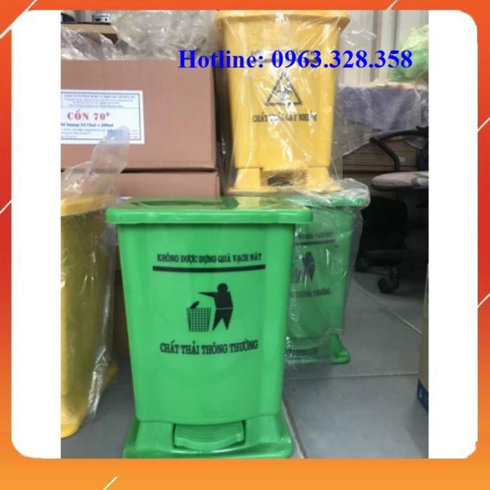 [chính hãng] Thùng Rác Y Tế 30 Lít Có Đạp Chân, nhựa HDPE nguyên chất [thiet bi y te]