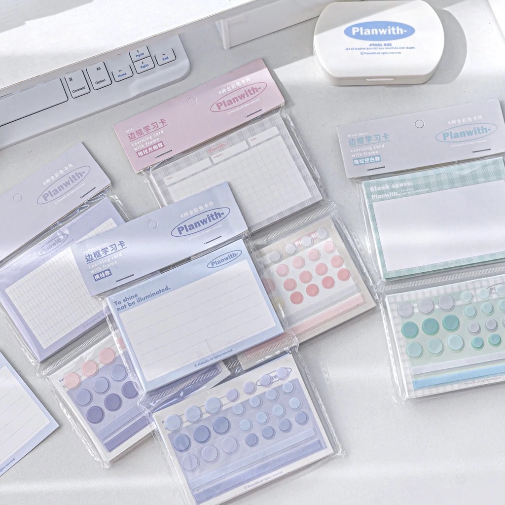 Giấy note Learning card Planwith Enhance tặng kèm sticker