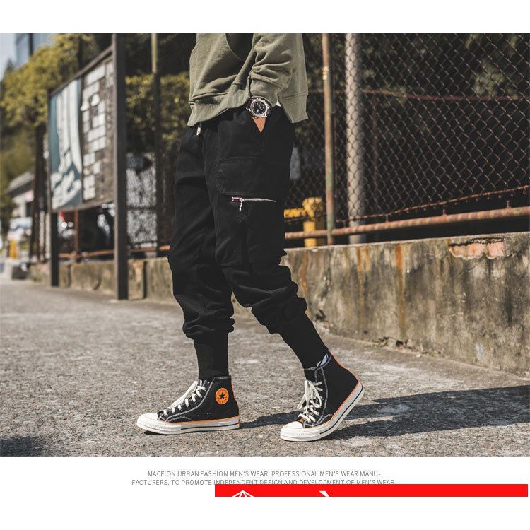 [Hình Thật ở cuối] Quần Jogger Kaki Nam Dáng Thể Thao Túi Hộp Zip 2019 | BigBuy360 - bigbuy360.vn