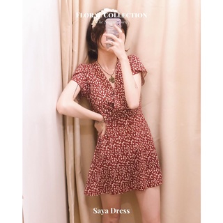 Đầm chữ A nữ hoa nhí Retro - Little dress size SML