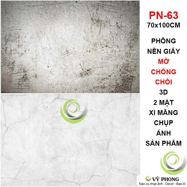 PHÔNG NỀN GIẤY 70x100cm ẢNH MỜ 3D (NEW) CHỐNG CHÓI 2 MẶT XI MĂNG ĐẠO CỤ CHỤP ẢNH SẢN PHẨM PN-63