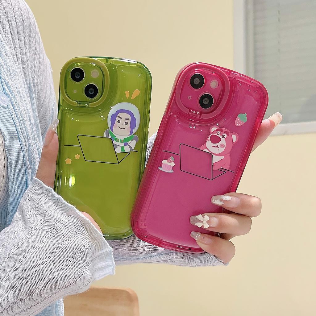 Ốp Điện Thoại Cho IPhone 14promax 14 13promax 13 12 11 Ốp Bảo Vệ Ống Kính Máy Ảnh Hình Gấu Và Buzz Lightyear