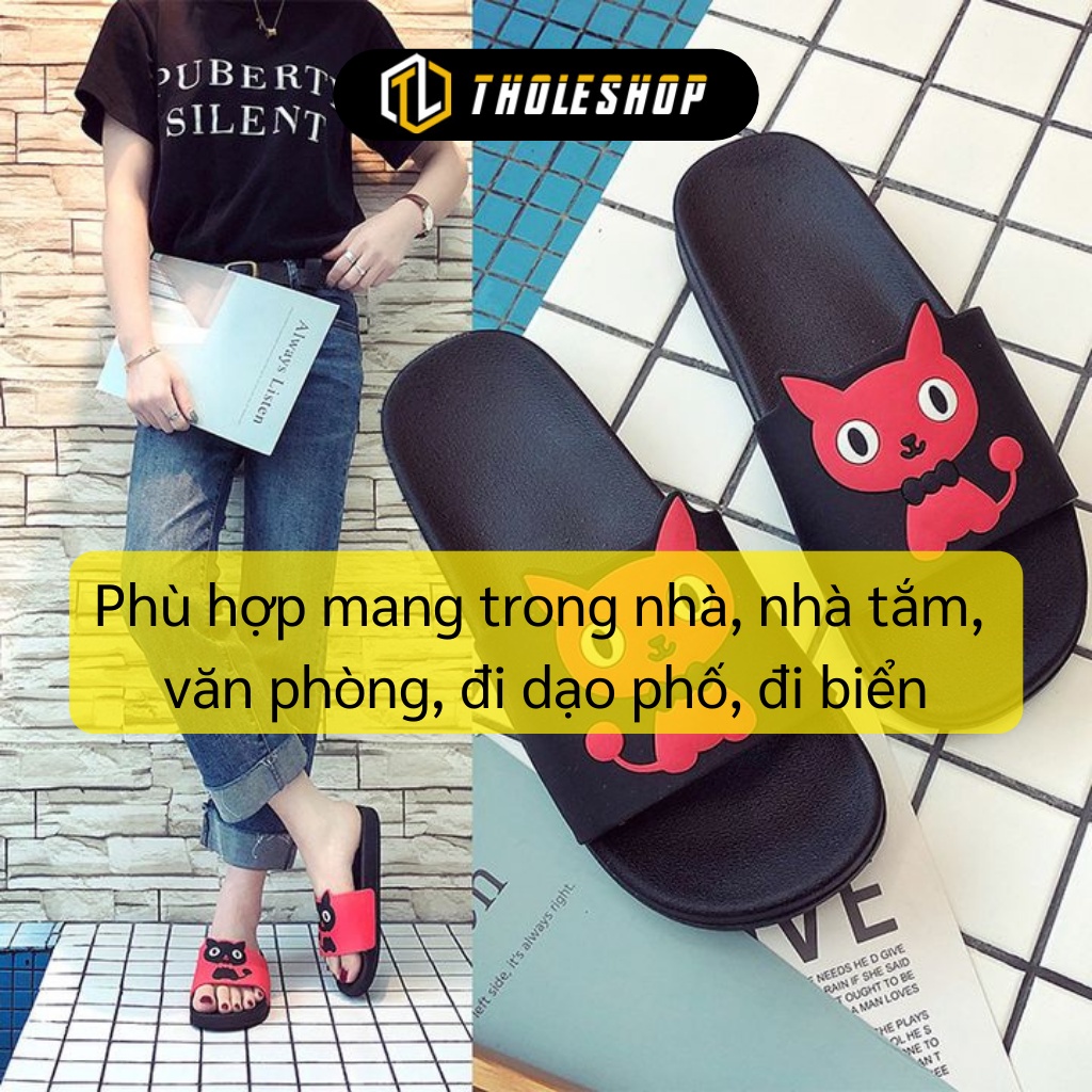 Dép Đi Trong Nhà - Dép Nữ Mang Nhà Tắm, Dạo Phố Chống Trượt Hình Mèo Đáng Yêu 7792