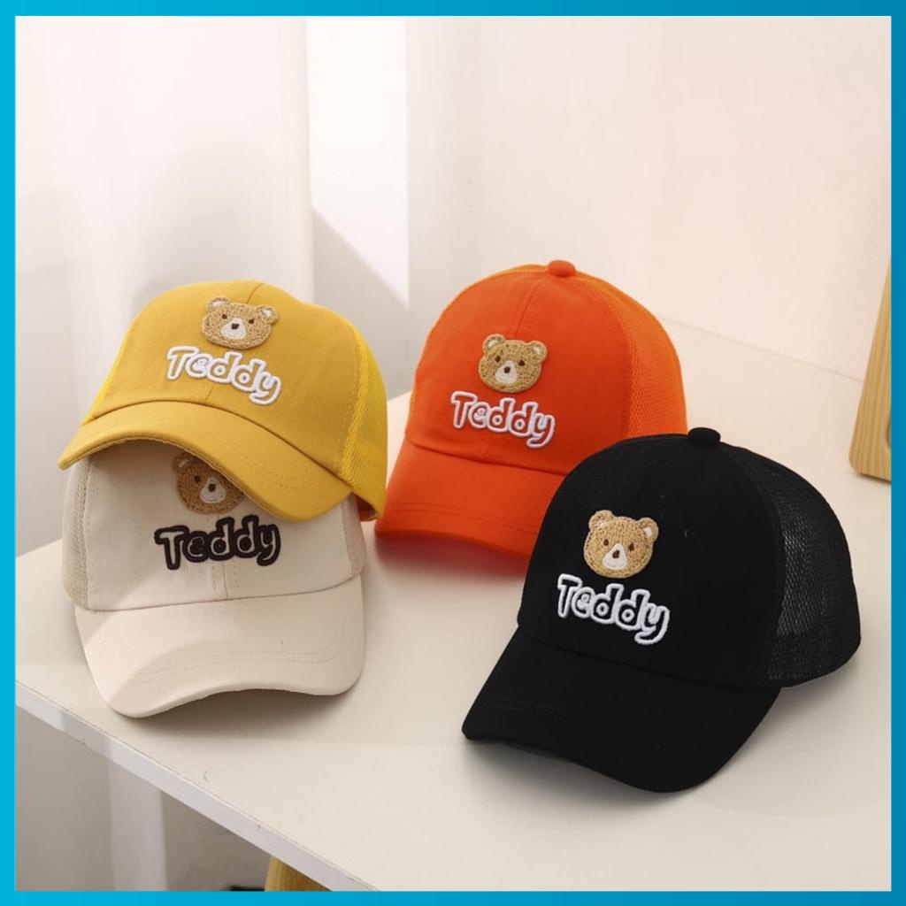 Mũ lưỡi trai cho bé trai bé gái LiLiKids. Mũ cho bé hình gấu Teddy từ 1 - 5 tuổi