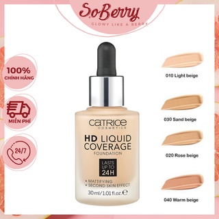 Kem nền catrice hd liquid coverage foundation kn01