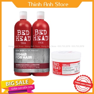 Combo Dầu Gội Xả Tigi + Hấp Tigi Đỏ Siêu Phục Hồi - Chính Hãng[thinhpipi]