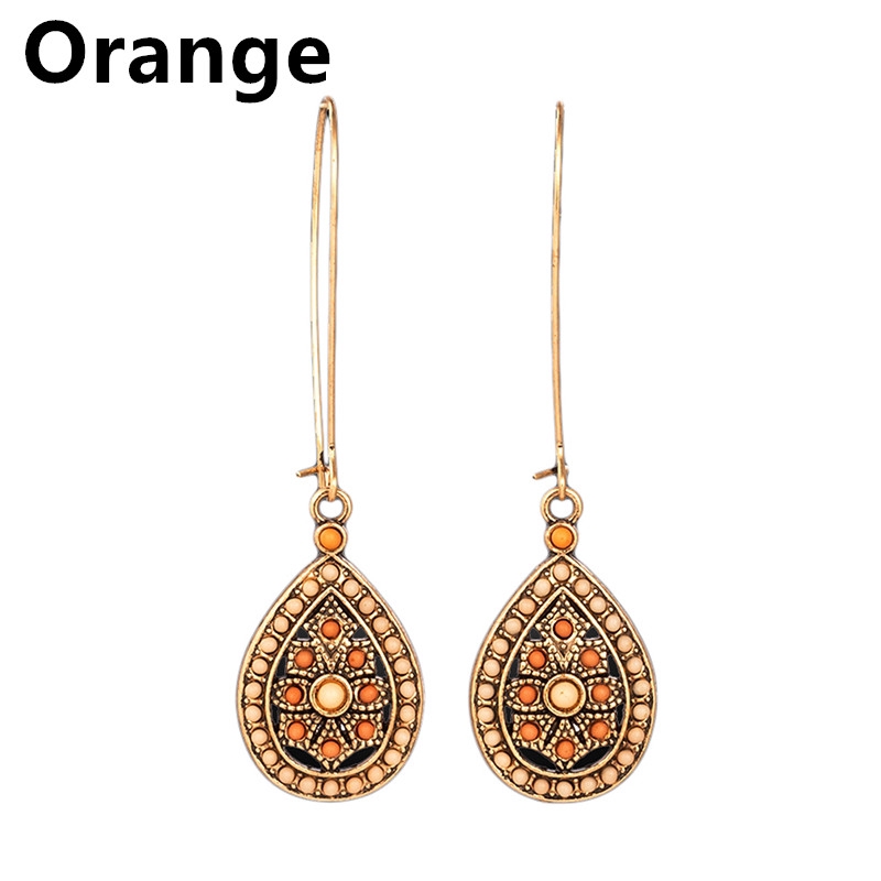 Bông tai dài hình giọt nước phong cách boho cho nữ