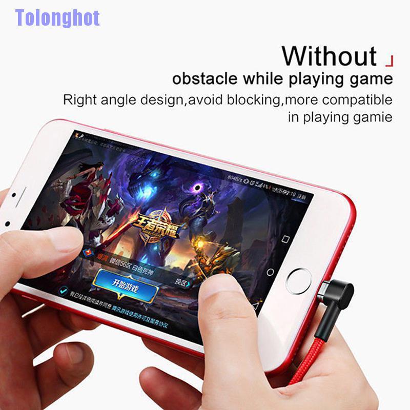 Dây cáp sạc usb Type C/ iOs/ Micro 90 độ chuyên dụng