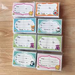 Giấy nhãn học sinh ( 1 xấp gồm 5 tờ )