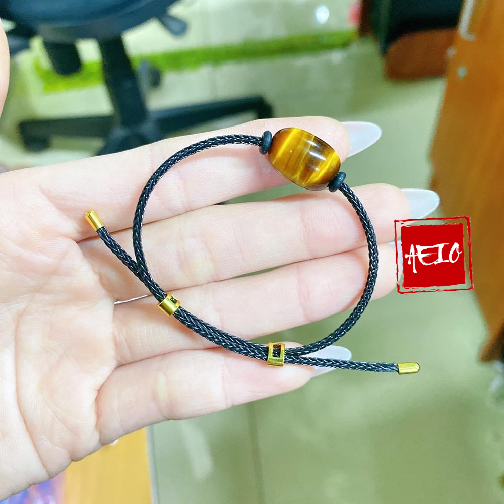 Vòng Tay Lu Thống MH Nâu ☯ Vòng Tay May Mắn ☯ Đá Phong Thuỷ Tài Lộc May Mắn