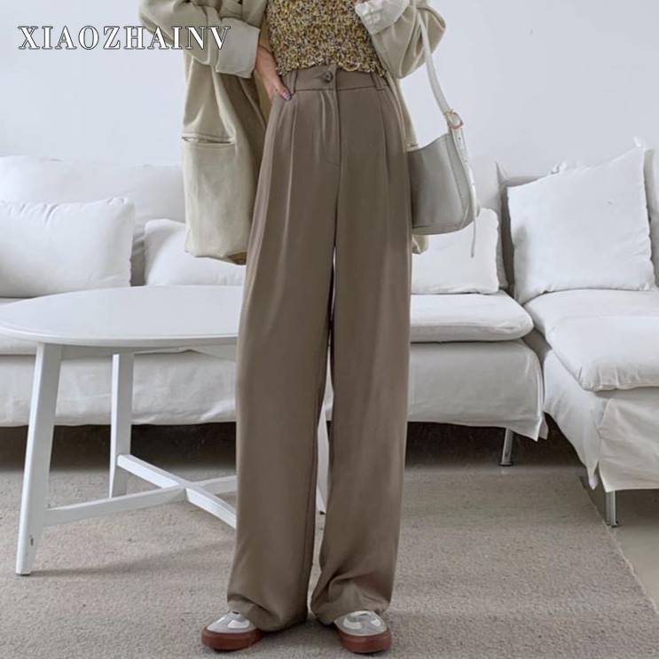 [Mã FAGREEN55 giảm tới 30K đơn 99K] Xiaozhainv Quần Dài Ống Rộng Phong Cách Hàn Quốc Dễ Phối Đồ Cho Nữ | BigBuy360 - bigbuy360.vn